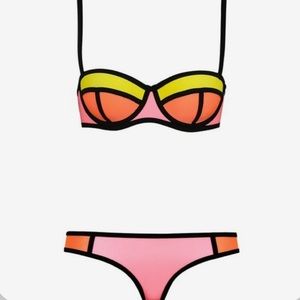 Triangl Poppy Pink Lemonade Neoprene Bikini w/ Box